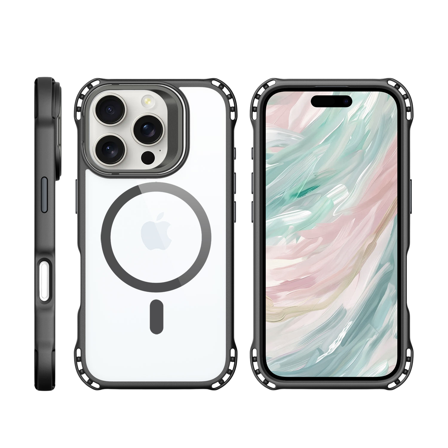 Venture Series Clear Rebound Case with Kickstand and MagSafe for iPhone 16 Pro Max