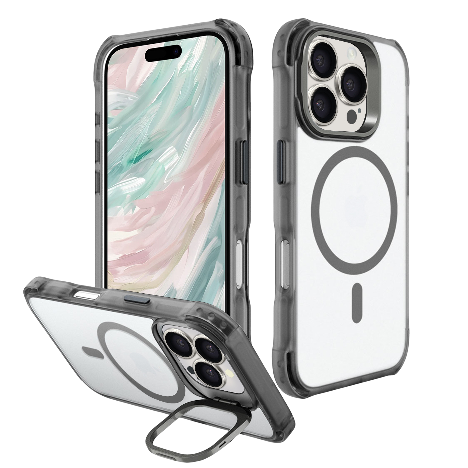 Venture Series Clear Rebound Case with Kickstand and MagSafe for iPhone 16 Pro Max