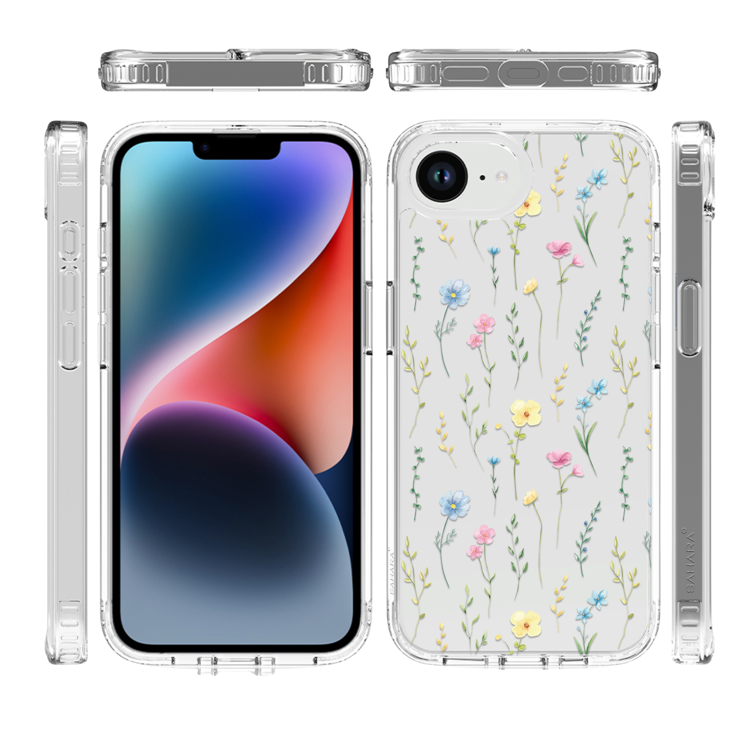 Inspire Series Clear Floral Case for iPhone 16e/ iPhone 17e