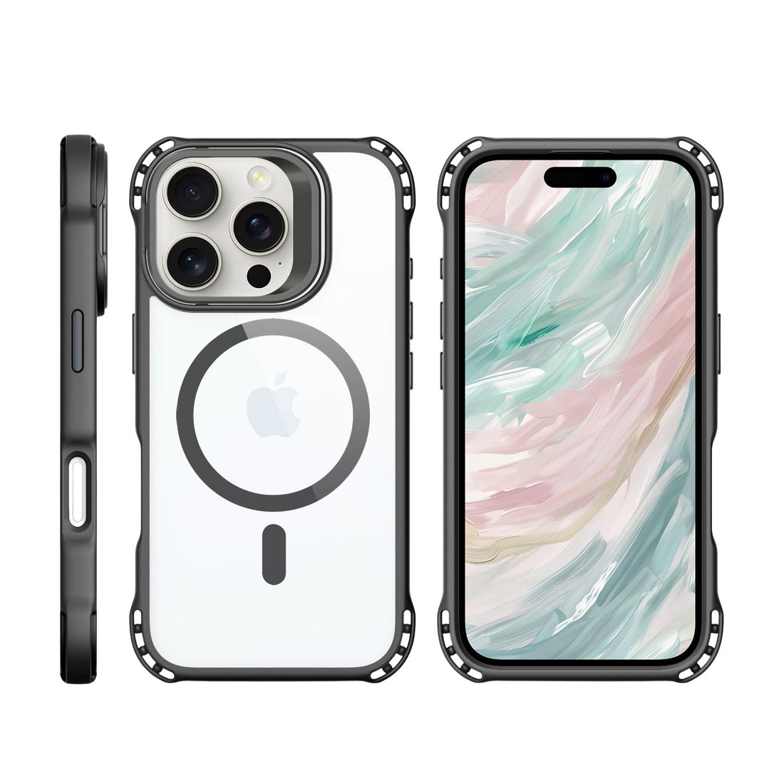 Venture Series Clear Rebound Case with Kickstand and MagSafe for iPhone 16 Pro