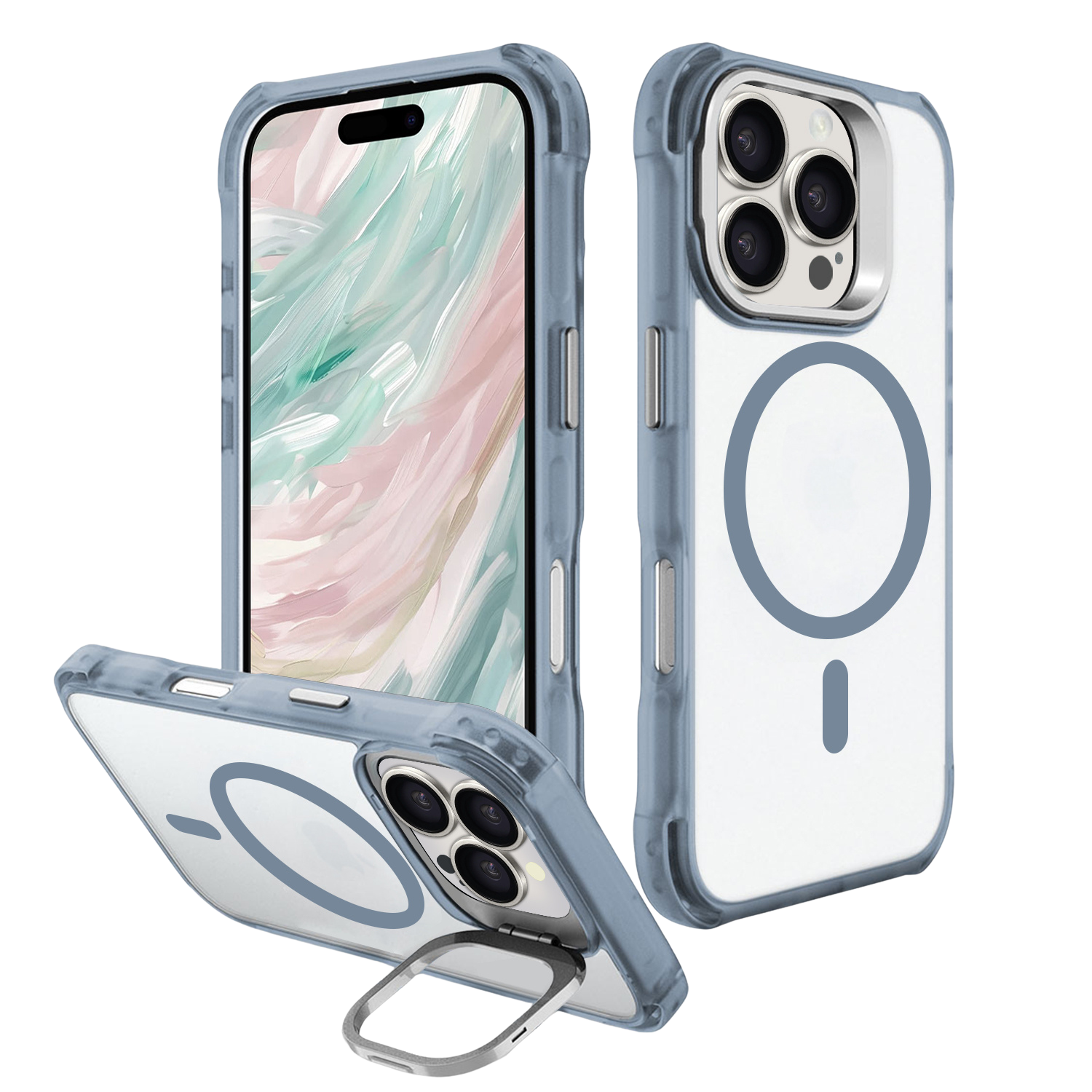 Venture Series Clear Rebound Case with Kickstand and MagSafe for iPhone 16 Pro