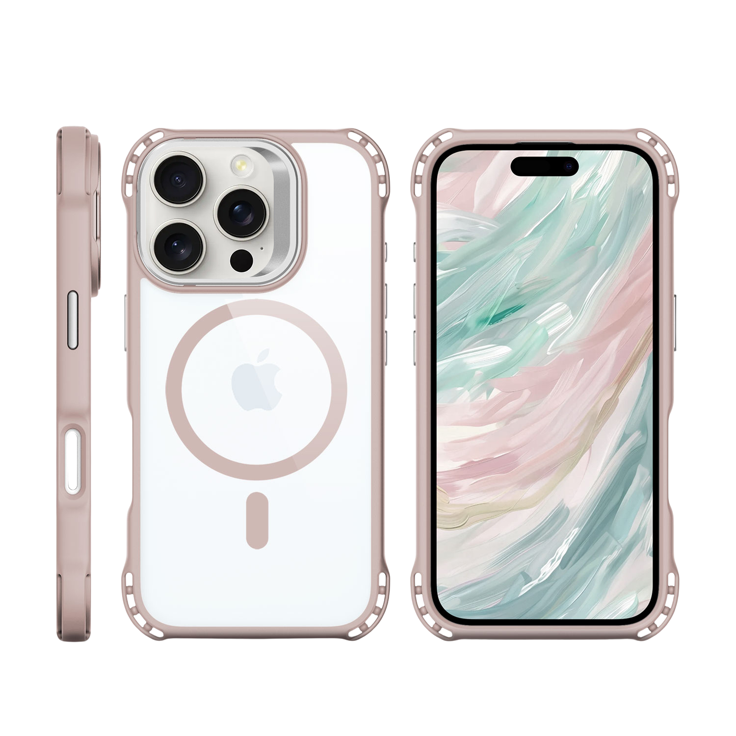 Venture Series Clear Rebound Case with Kickstand and MagSafe for iPhone 16 Pro