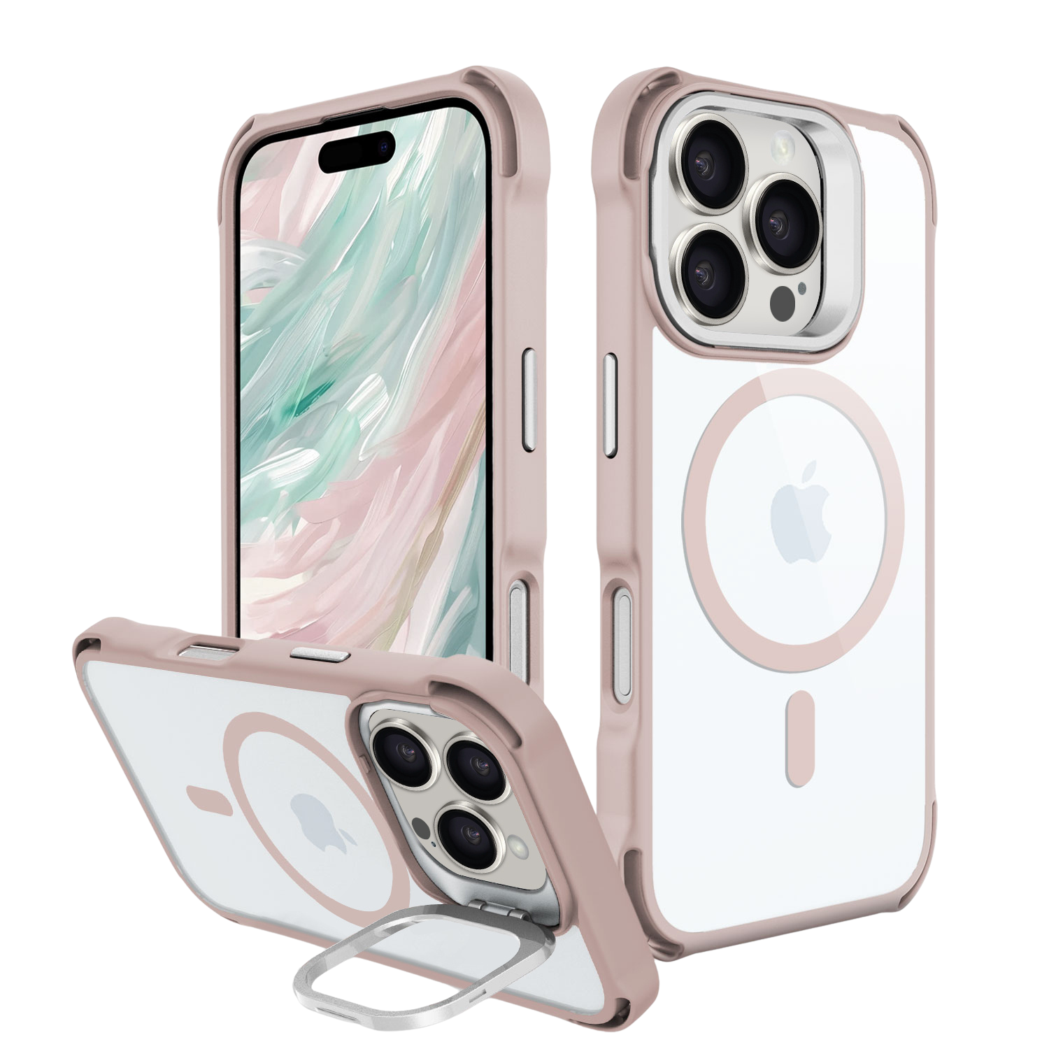 Venture Series Clear Rebound Case with Kickstand and MagSafe for iPhone 16 Pro