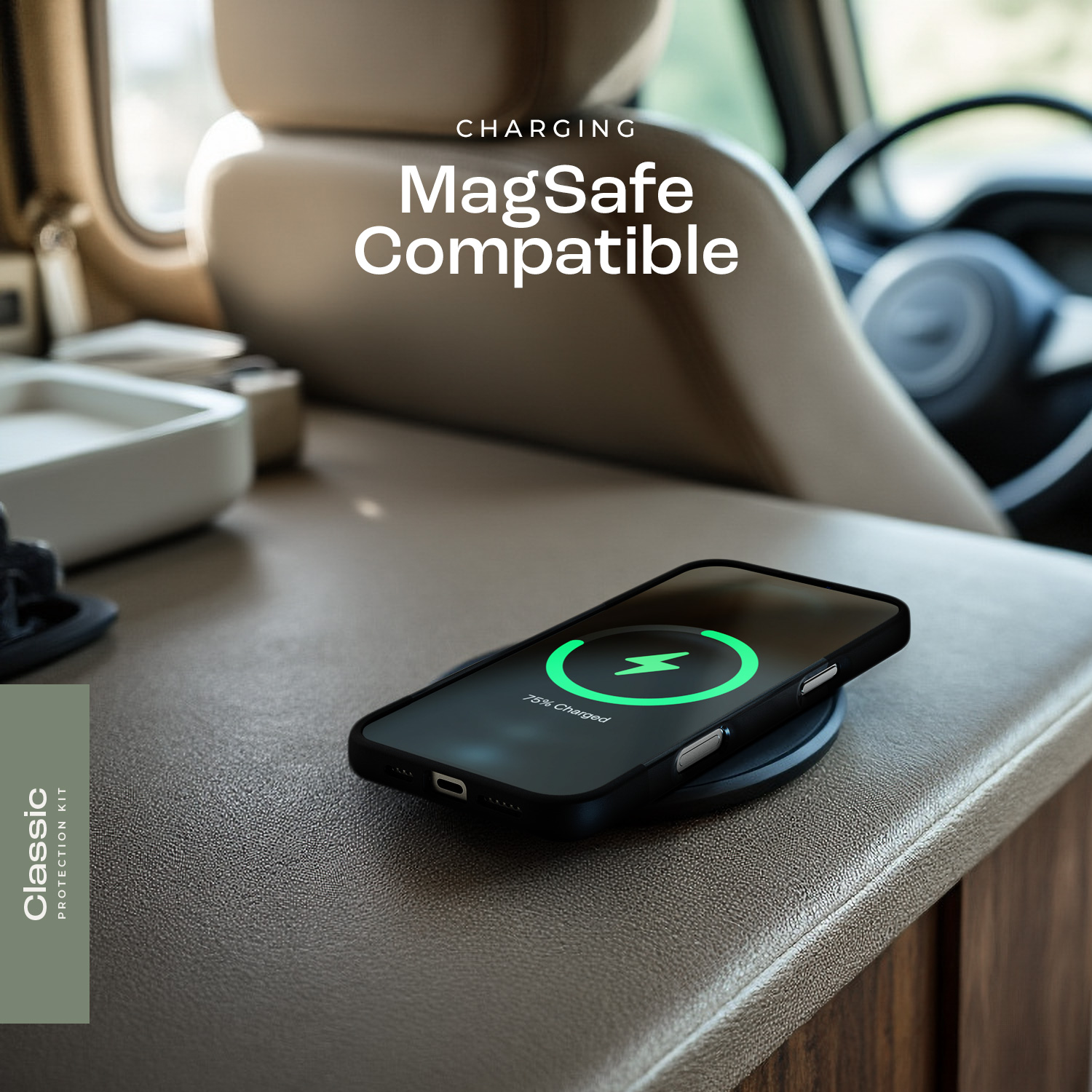 Classic Series Firm Case with Tempered Glass Kit and MagSafe for iPhone 16 Pro
