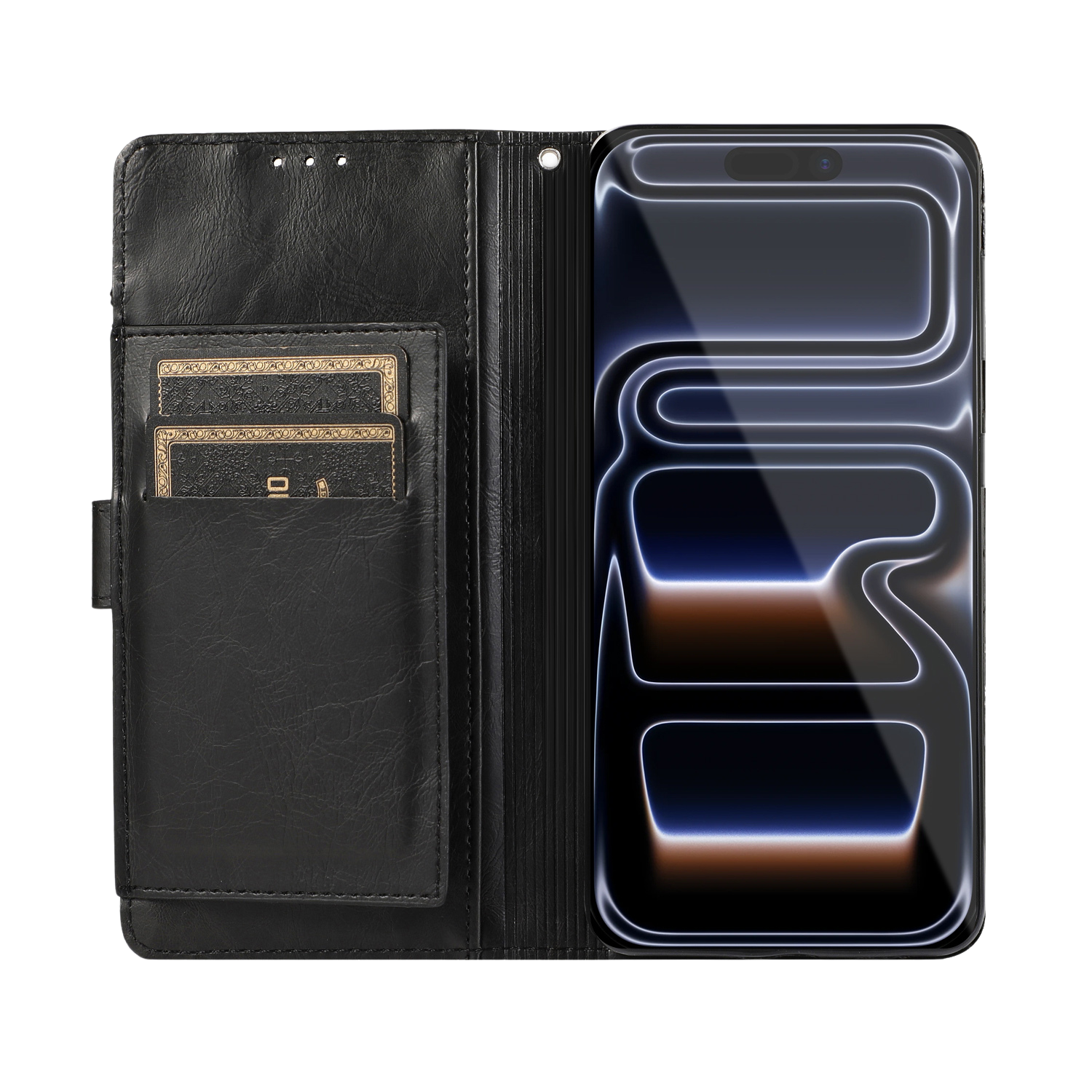 Indy Series Leather Folio Wallet Case for Apple iPhone 17 Pro