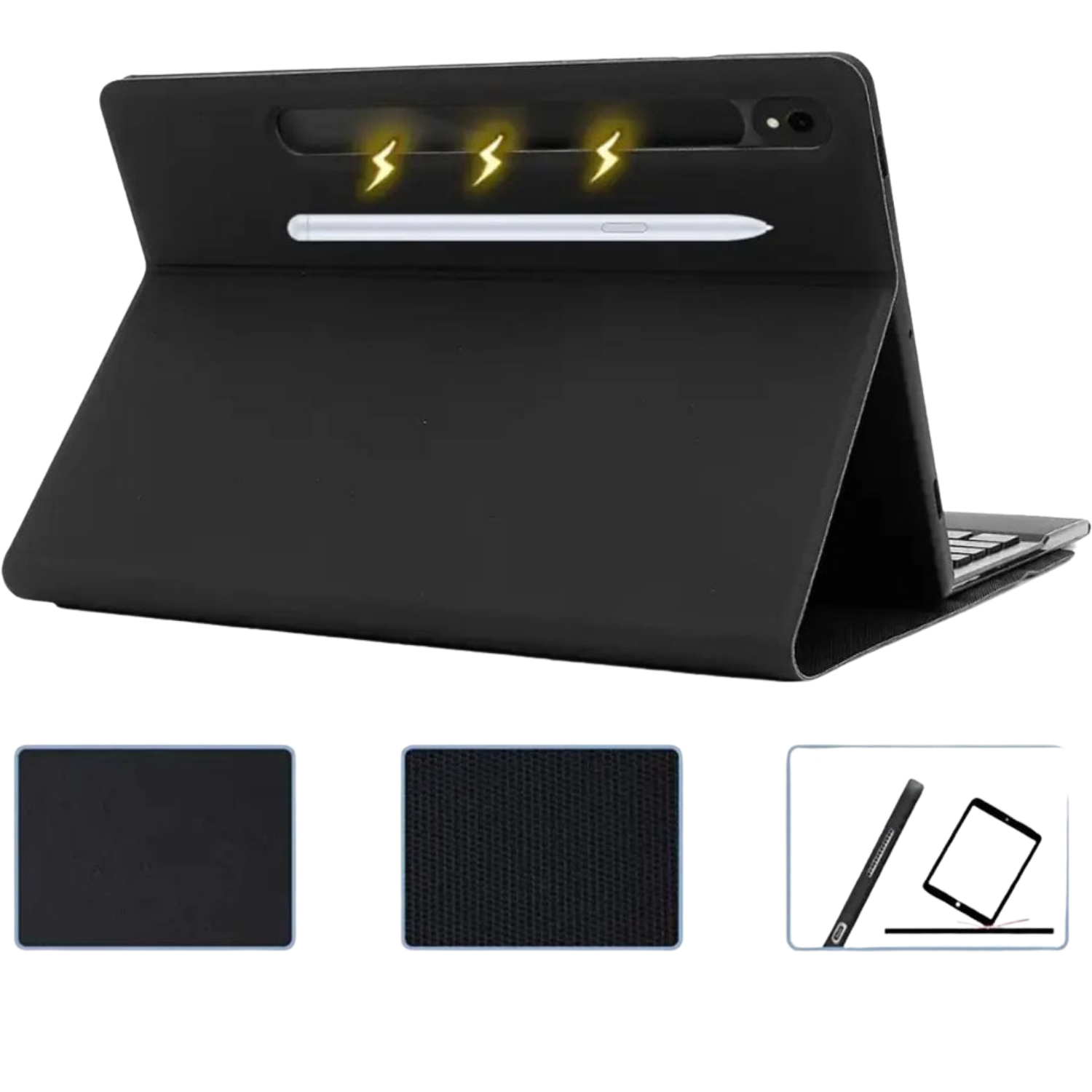 Keyboard Folio Case with Backlit Keyboard for Samsung Galaxy Tab S10 FE+