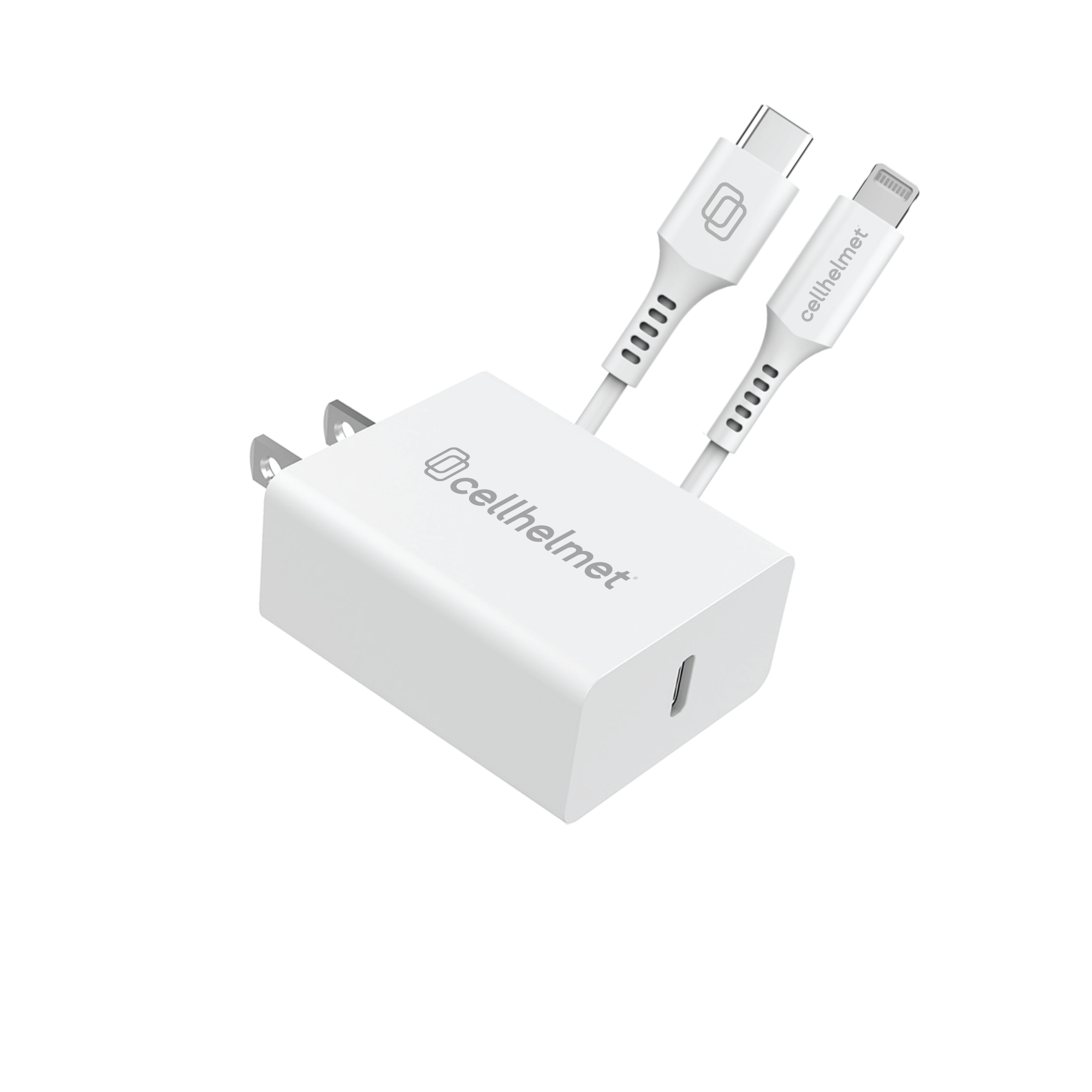 20W PD Wall Plug + 3' Round Lightning Cable - Type C