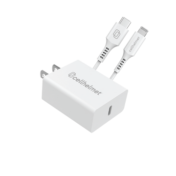 20W PD Wall Plug + 3' Round Lightning Cable - Type C